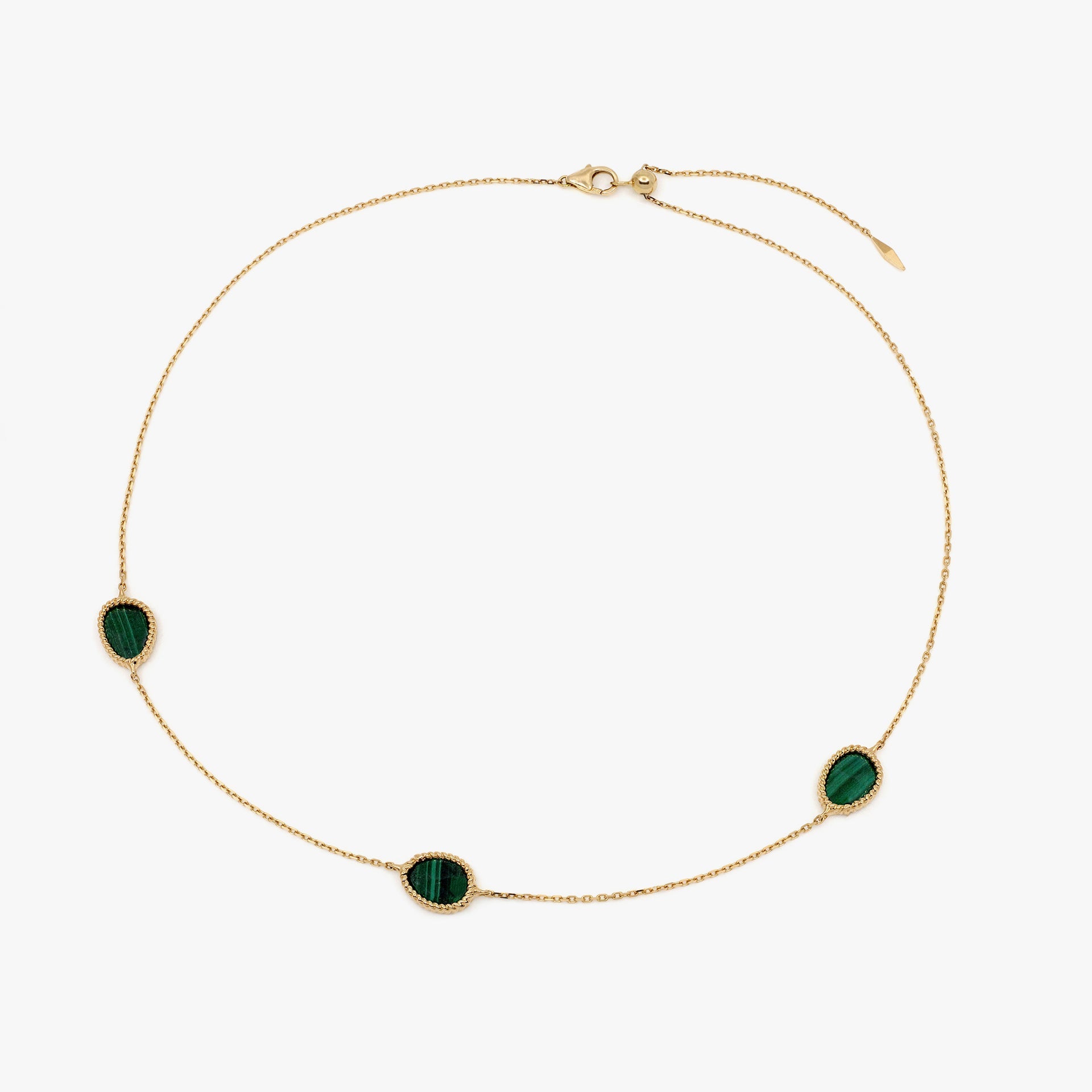 Nina Mariner Choker In 18 Karat Yellow Gold With Malachite Stones