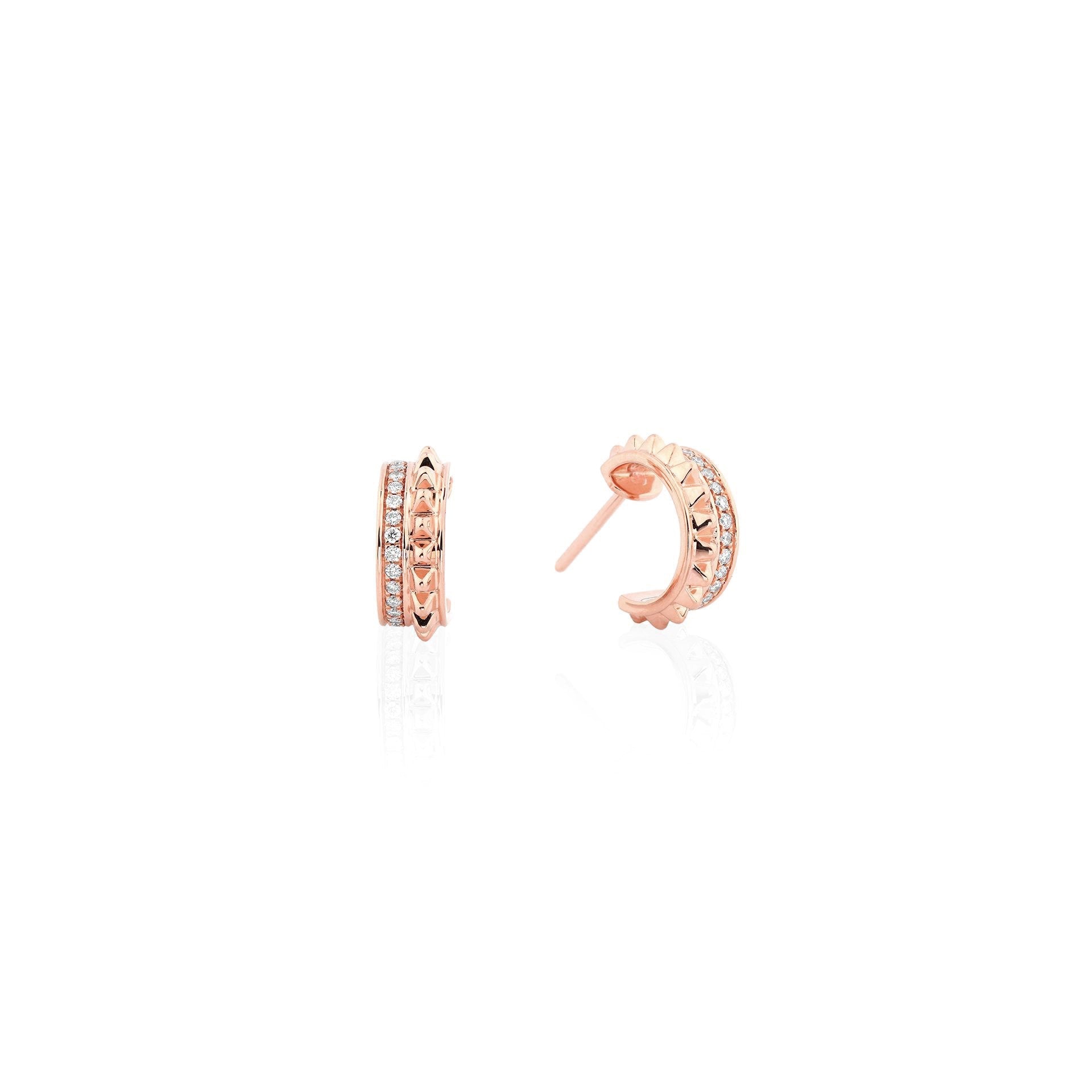 18k Hab El Hayl Evolution Earrings in Rose Gold with Diamonds