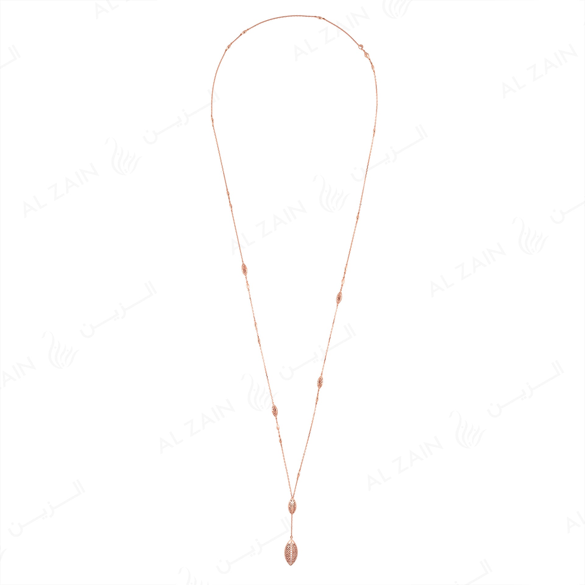 18k Al Merriyah M/5 transformable long necklace in rose gold with diamonds