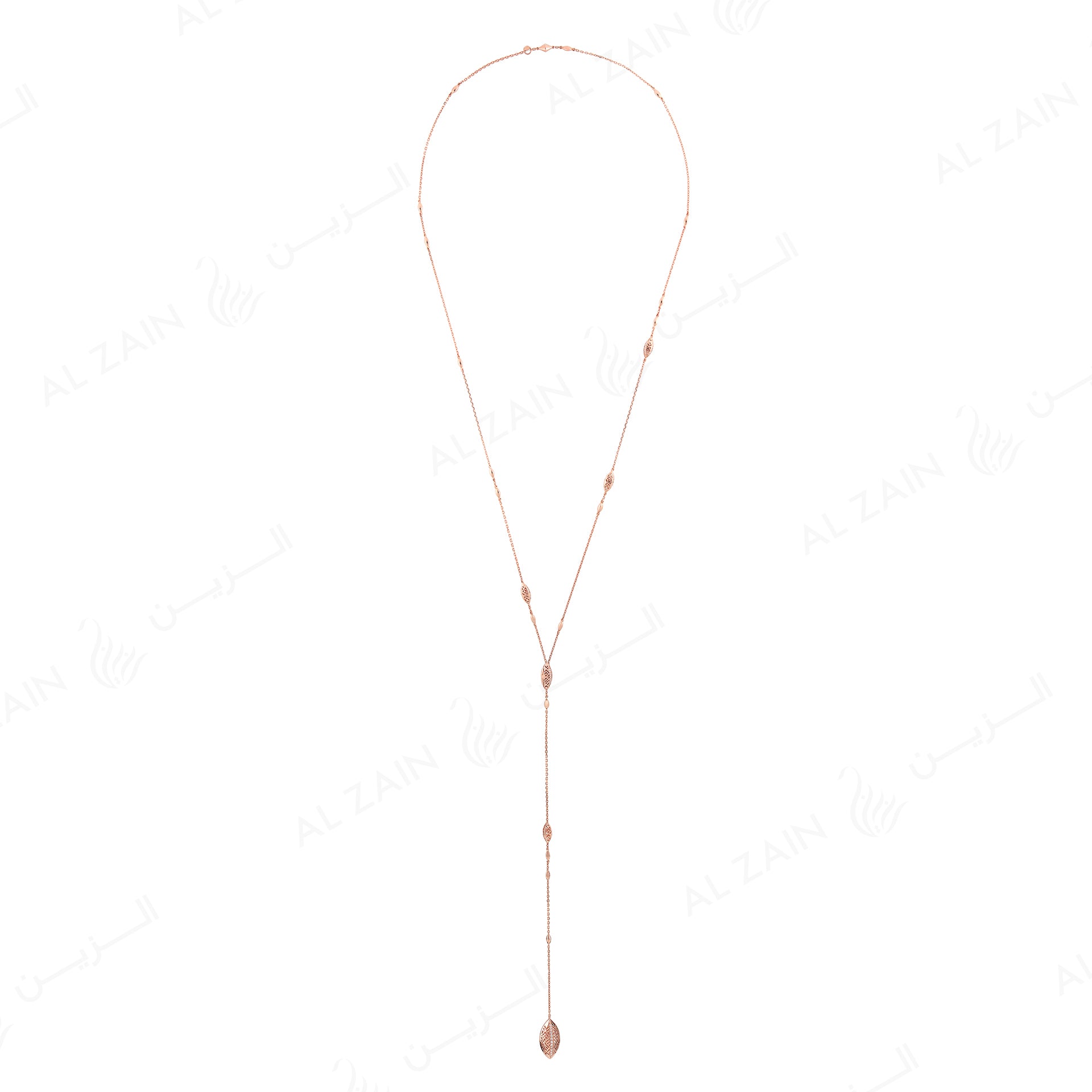 18k Al Merriyah M/5 transformable long necklace in rose gold with diamonds