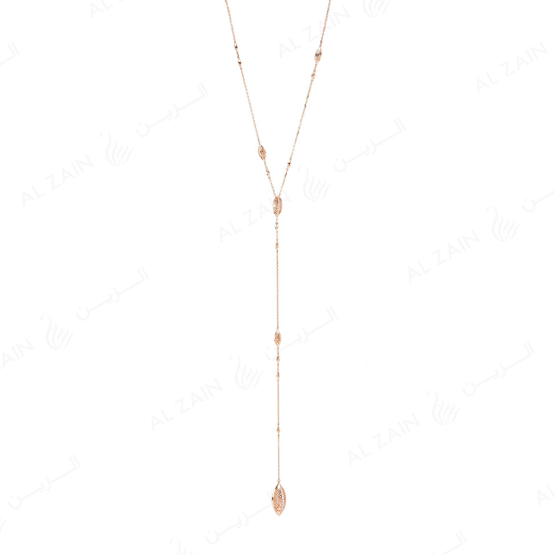 18k Al Merriyah M/5 transformable long necklace in rose gold with diamonds