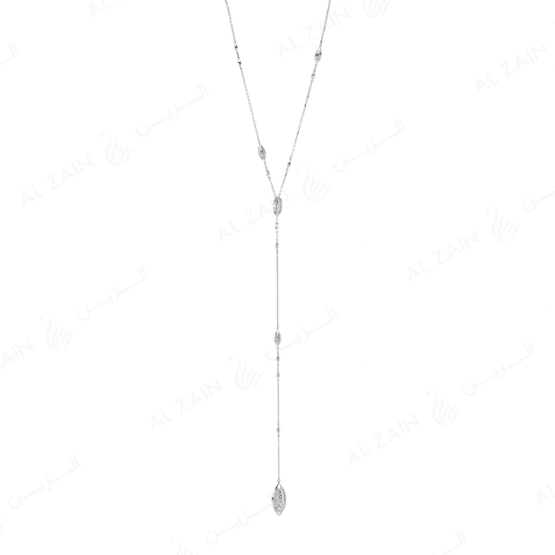 18k Al Merriyah M/5 transformable long necklace in white gold with diamonds