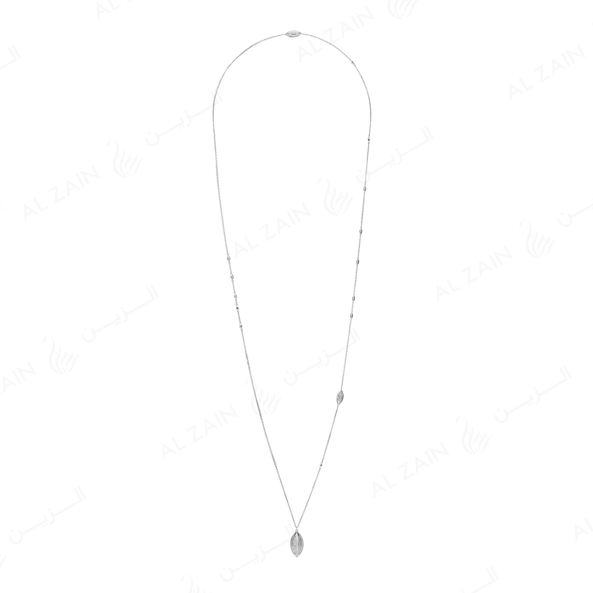 18k Al Merriyah M/5 transformable long necklace in white gold with diamonds