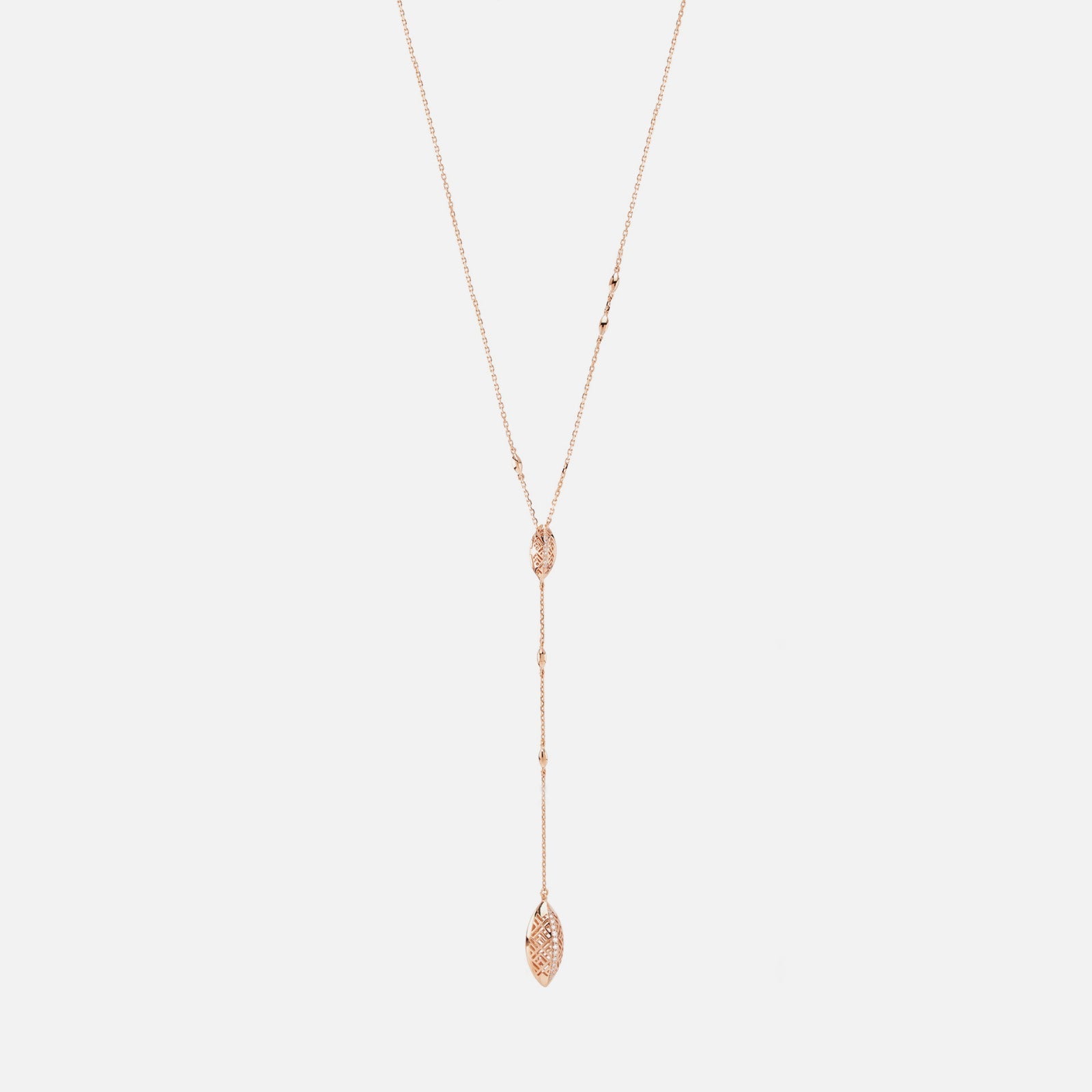 18k Al Merriyah M/5 transformable long necklace in rose gold with diamonds