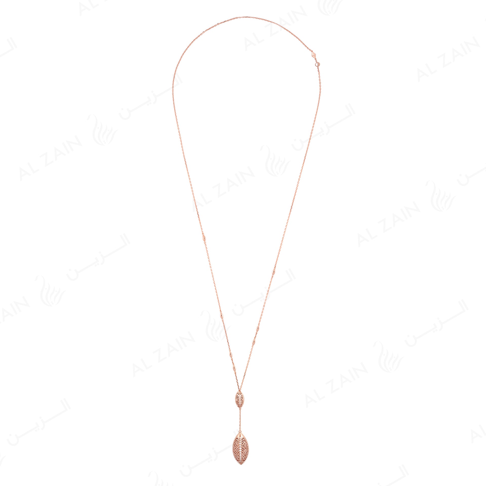 18k Al Merriyah M/5 transformable necklace in rose gold with diamonds