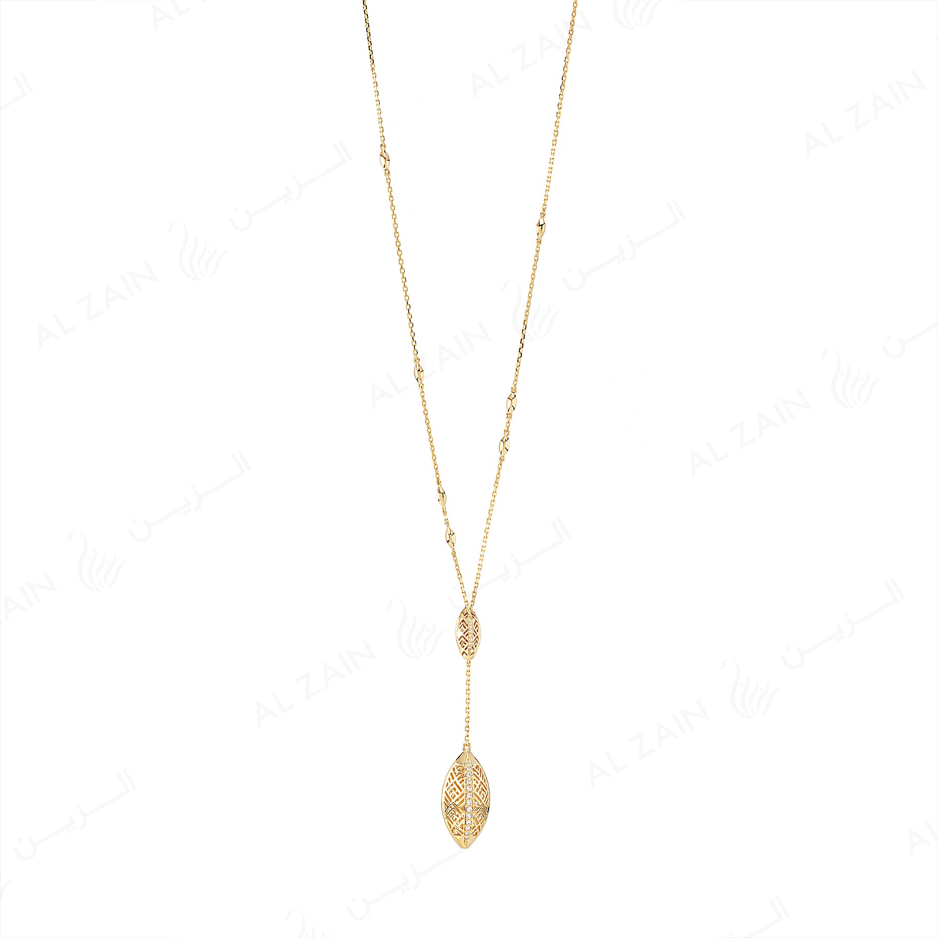 18k Al Merriyah M/5 transformable necklace in yellow gold with diamonds