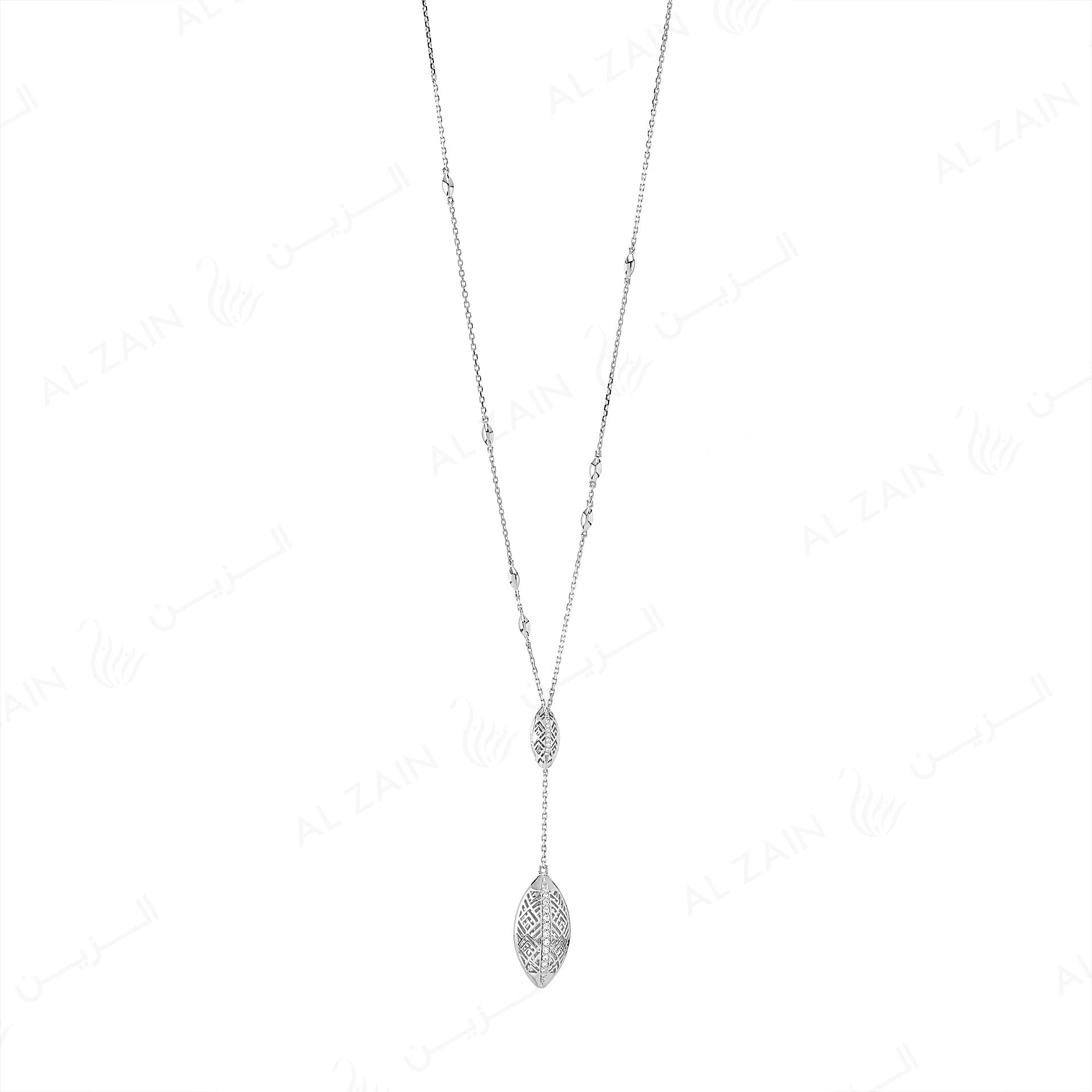 18k Al Merriyah M/5 transformable necklace in white gold with diamonds